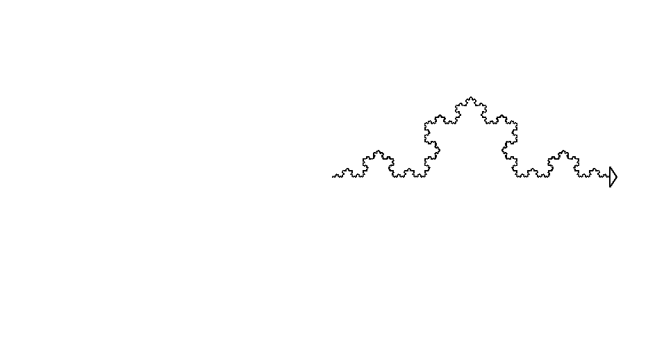 The famous Koch curve as created by a L-system